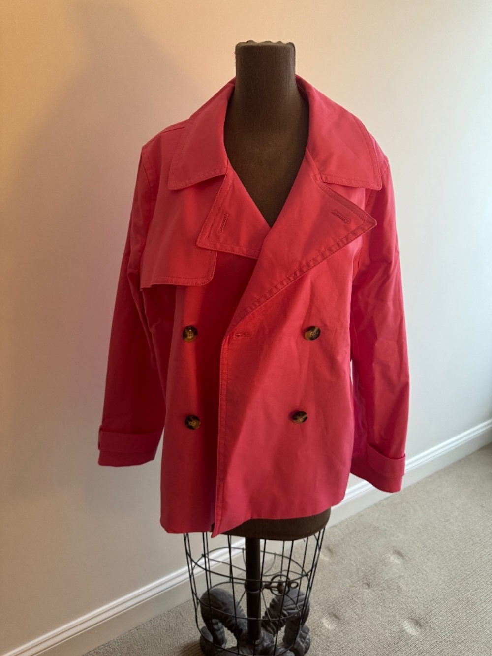 NWT Talbots Pink Double Breasted Jacket XL
